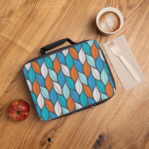 Stylish Lunch Bag with Vibrant Leaf Pattern, Eco-Friendly Lunchbox, Cute Meal Carrier, Office Snack Bag, Back to School Essential