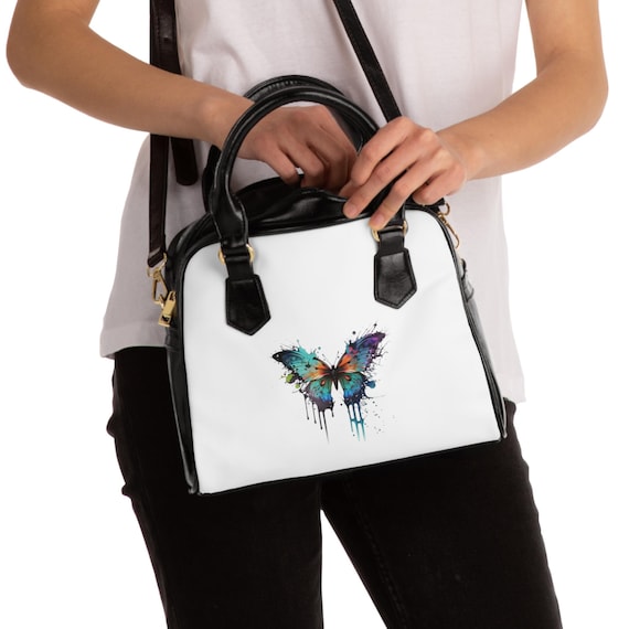 Borse O Bag Con Farfalle Elegante Borsa A Tracolla Con Stampa A
