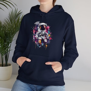 Astronaut Hoodie, Space Sweatshirt, Galaxy Hoodie, Celestial Sweatshirt, Outer Space Hoodie