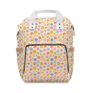 Floral Multifunctional Diaper Backpack for Stylish Parents, Baby Essentials Bag, Trendy Baby Shower Gift, Travel Accessory, Nursery [...]