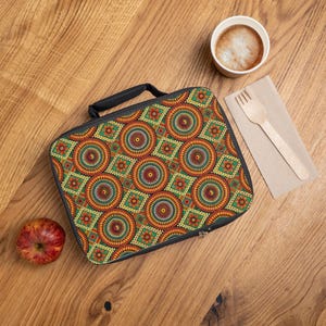Colorful Patterned Lunch Bag for Kids, Insulated Food Carrier, Work Lunch Tote, Eco-Friendly Lunch Box, School Accessory, Picnic Essential