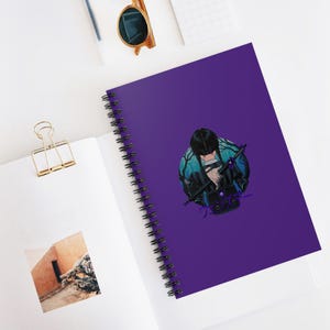 Spiral Notebook - Ruled Line, Wednesday Adam Gothic Style Stationery, Journal, Diary, Notepad, School Supplies, Unique Gift