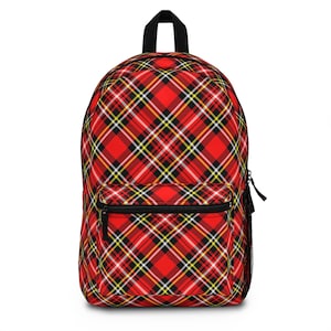 Karierter Rucksack - Stilvolle Schultasche, niedliche Tasche für den täglichen Gebrauch, trendiges Geschenk für Studenten, Unisex für alle Gelegenheiten