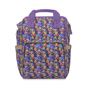 Stylish Multifunctional Diaper Backpack for Busy Parents, Floral Print Baby Bag, Baby Shower Gift, Travel Backpack, Practical Maternity Bag