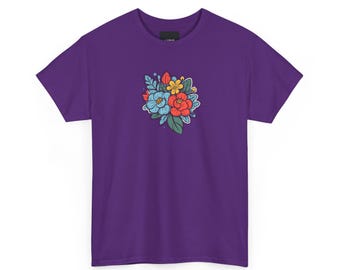 Camiseta floral - Camiseta bohemia de flores silvestres - Camiseta botánica - Ropa gráfica de plantas de jardinería