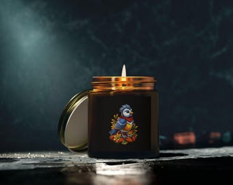 Scented Candle with Bluebird Design, Aromatherapy Candle, Eco-Friendly Decor, Hand-Poured Gift, Home Fragrance
