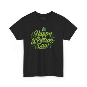 St. Patrick&#39;s Day T-Shirt, Green Irish Luck Tee, Happy Irish Celebration Shirt, Unisex St. Paddy&#39;s Top, Festive Shamrock Clothes