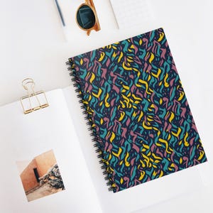 Colorful Spiral Notebook, Vibrant Journal, Artistic Sketchbook, Fun Note Taking, Creative Gift Idea, School Supplies, Stationery