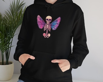 Death Angel Hoodie, Gothic Grim Reaper Skeleton Sweatshirt