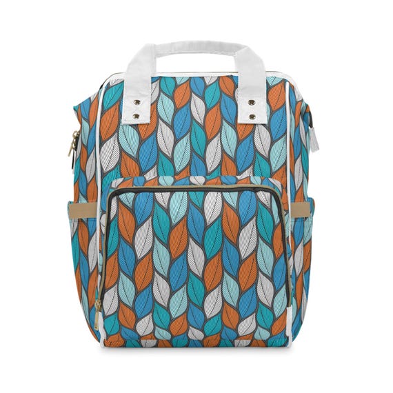 Chic Multifunctional Diaper Backpack With Leaf Pattern  display picture 3