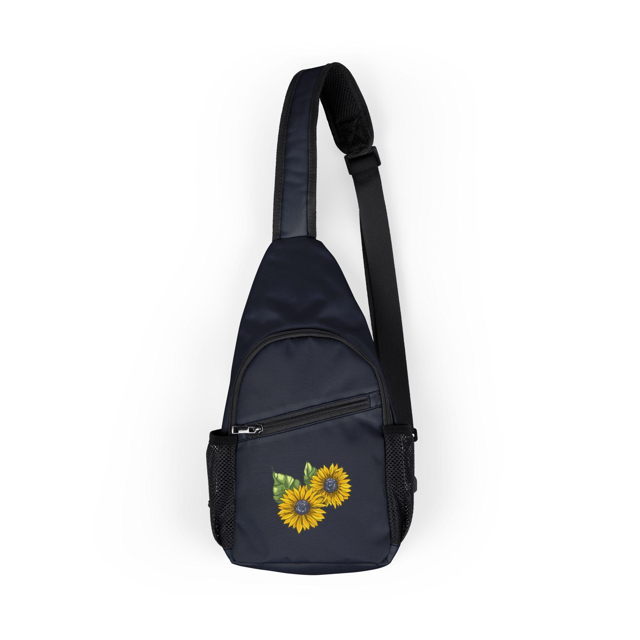 Discover Sunflower Chest Bag, Crossbody Travel Bag