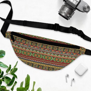 Bohemian Pattern Fanny Pack, Hip Bag for Festivals, Travel Accessory, Stylish Waist Bag, Gift for Travelers