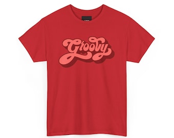 Groovy Graphic Cotton Tee, 70s Retro Style