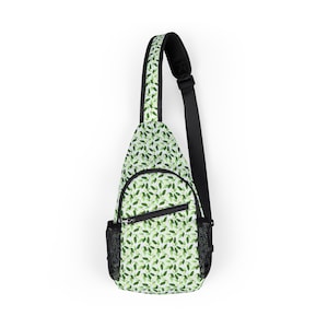Stylish Chest Bag with Leaf Design, Ideal for Outdoor Adventures, Casual Use, Gift for Nature Lovers, Trendy Sling Bag, Lightweight Travel