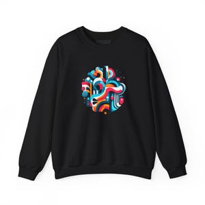 Colorful Ai Unisex Sweatshirt, Crewneck Jumper for Men and Women, Vibrant Graphic Print, Gift Idea, Casual Fashion, Trendy Apparel, Artistic
