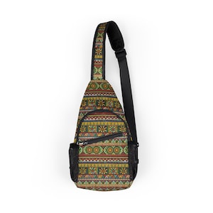 Colorful Bohemian Chest Bag | Trendy Sling Bag for Festivals, Outdoor Adventures, Travel, Unique Gifts