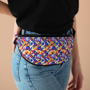 Colorful Patterned Fanny Pack | Trendy Festival Accessory, Daily Use Bag, Lightweight Adjustable Waist Bag, Vibrant Travel Companion, [...]