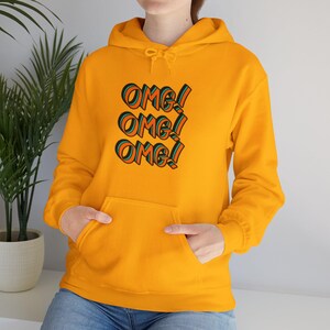 Felpa con cappuccio Omg, felpa unisex divertente, regalo per adulti, maglione con cappuccio carino, pullover umoristico, felpa con cappuccio scherzosa