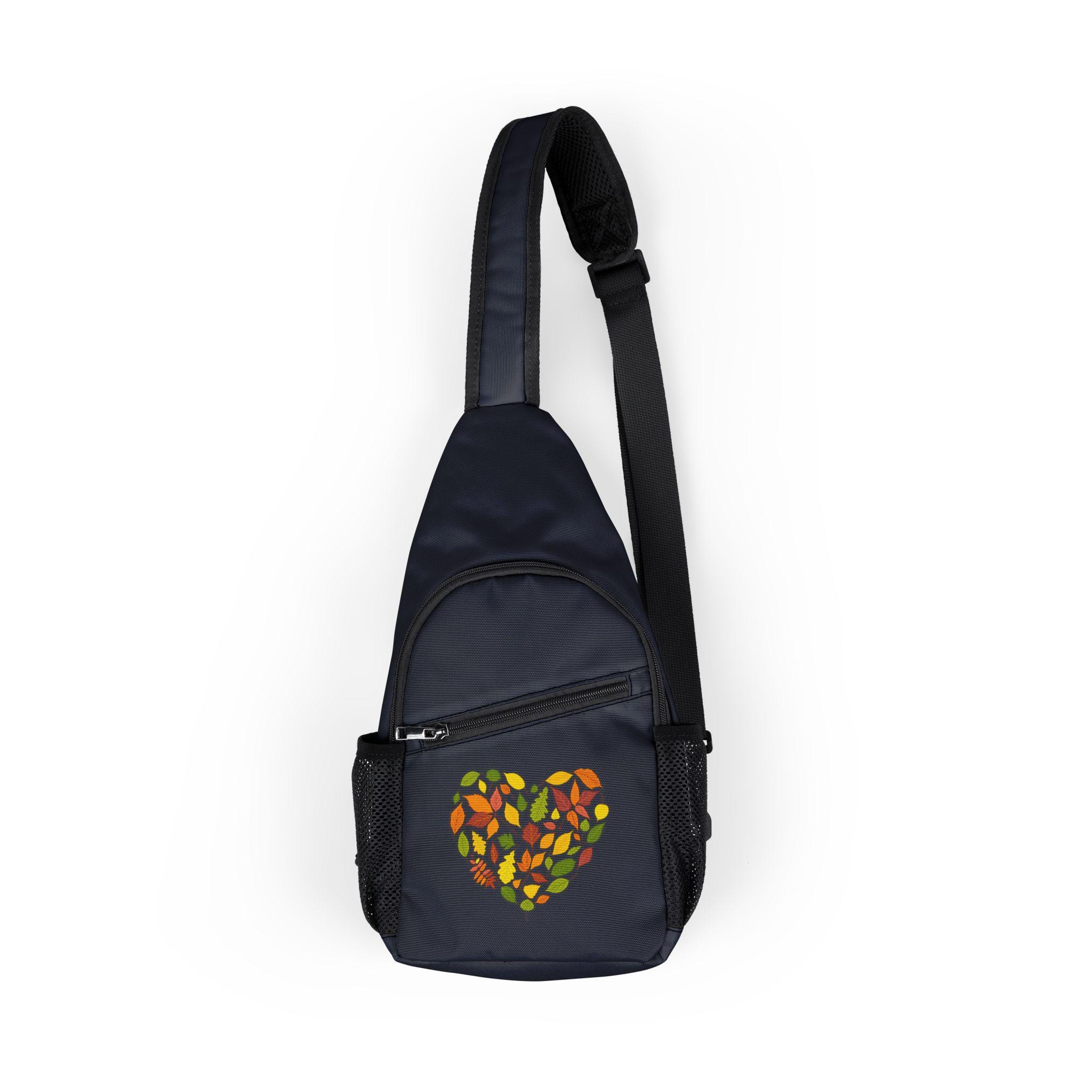 Discover Colorful Heart Chest Bag, Crossbody Travel Bag