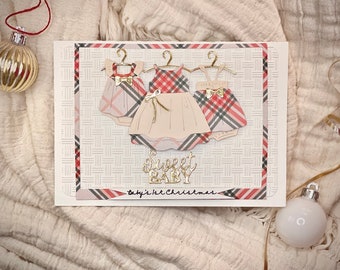 1. Weihnachtsgruß-Karte für Baby Mädchen