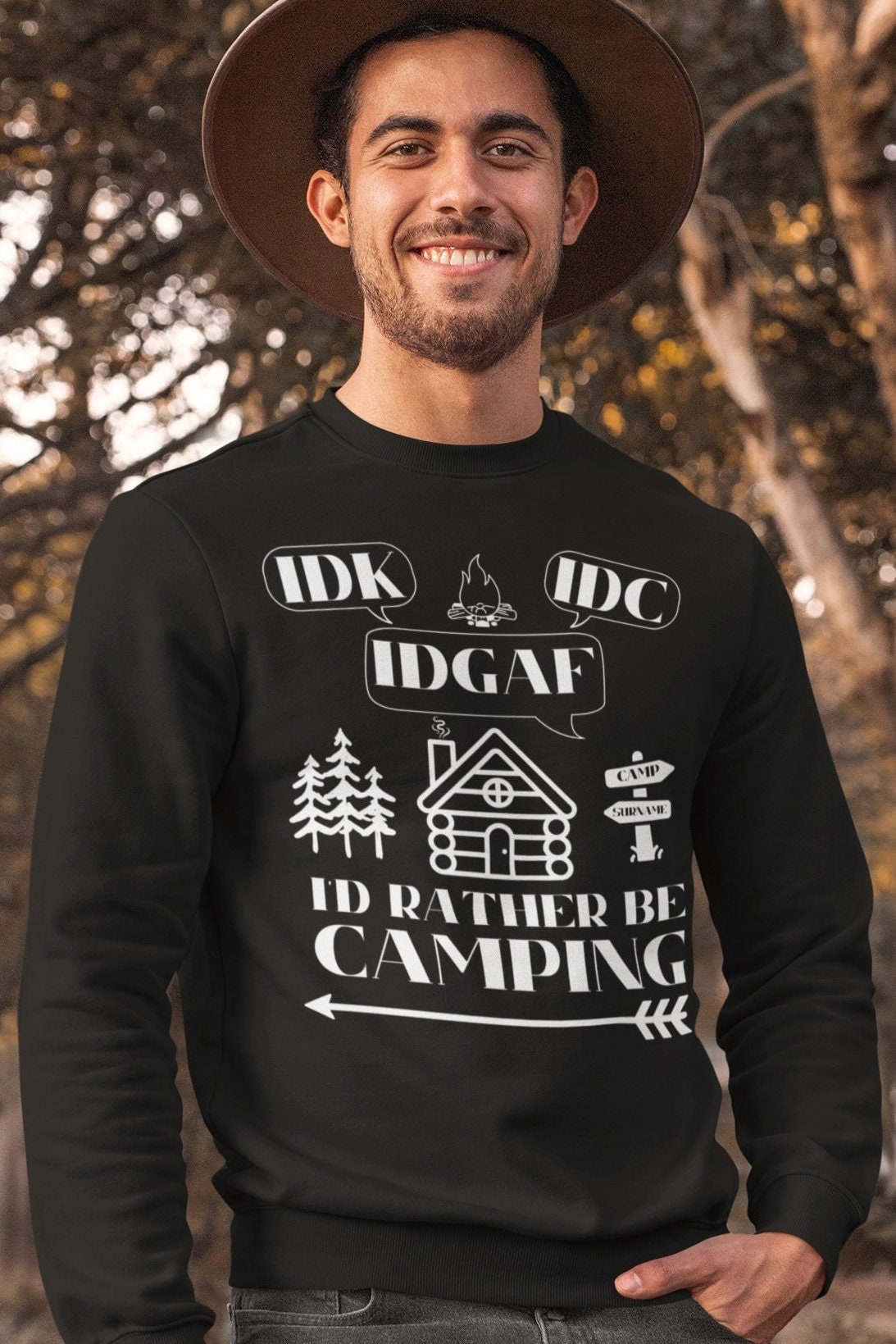 Funny camping hoodies sale