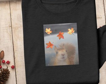 Squirrel Sweatshirt, Squirrel Lover Crewneck Sweater, Cute Squirrel Apparel, Gift for Squirrel Mom, Squirrel Whisperer Fall Sweater