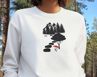 Squirrel Sweatshirt, Animal Lover Sweater, Nature Lover Gift, Women's Crewneck Sweatshirt, Outdoorsy Sweater, Gift for Squirrel Lover