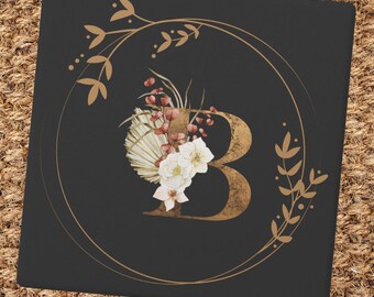 Personalized Elegant Stone Coasters, Personalized Barware, Cocktail Bar Coasters, Floral Vintage Coasters, Housewarming Gift, Birthday Gift