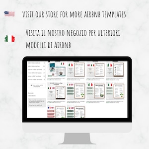 Italian AirBnB Welcome Sign. Available in A4 and US Letter.Fully editable in canva