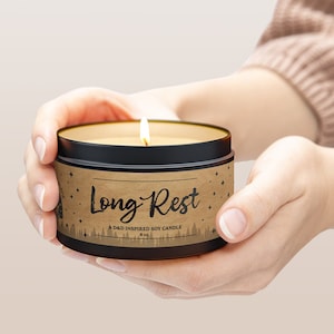 Long Rest D&D Soy Candle with Evergreen Scent, 8oz