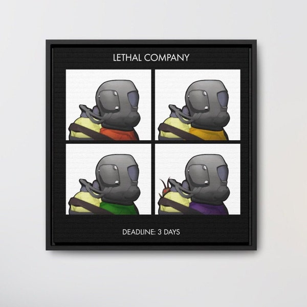 Oeuvre sur toile encadrée de Lethal Company avec conception de couverture d'album