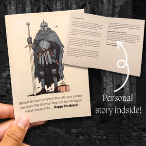 Personalized Tarnished Birthday Card: Elden Style Fantasy Story