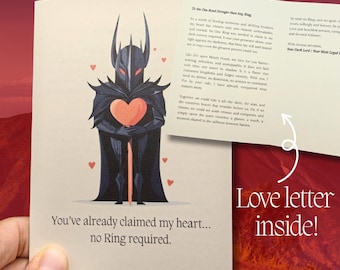 Dark Lord Liebeskarte: Gothic Romantische Karte zum Jahrestag für Fantasy Fans