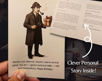 Personalized Sherlock Holmes Birthday Card: Mystery Greeting for Friends
