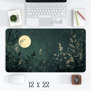 Cottagecore Floral Desk Mat | Botanical Mouse Pad | Aesthetic Office Decor | Large Flower Computer Mat