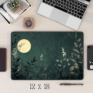 Cottagecore Floral Desk Mat | Botanical Mouse Pad | Aesthetic Office Decor | Large Flower Computer Mat