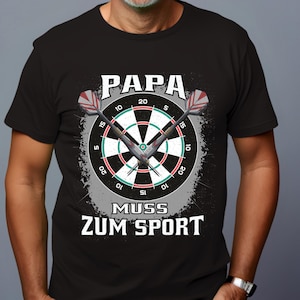 Dart T-shirt, papa, darts, herenshirt voor darten