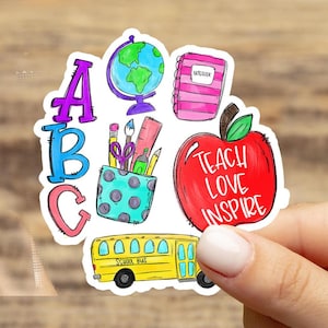 Teach Love Inspire sticker, Teacher sticker, Teacher decal, laptop sticker, tumbler sticker, water bottle sticker, teacher gift