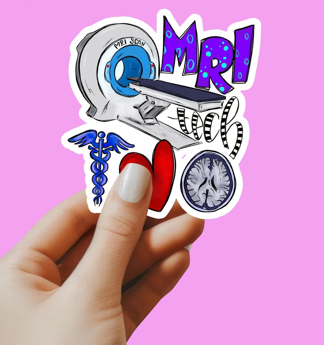 MRI Tech Sticker, Sticker, Laptop Sticker, Tumbler Sticker, Water ...