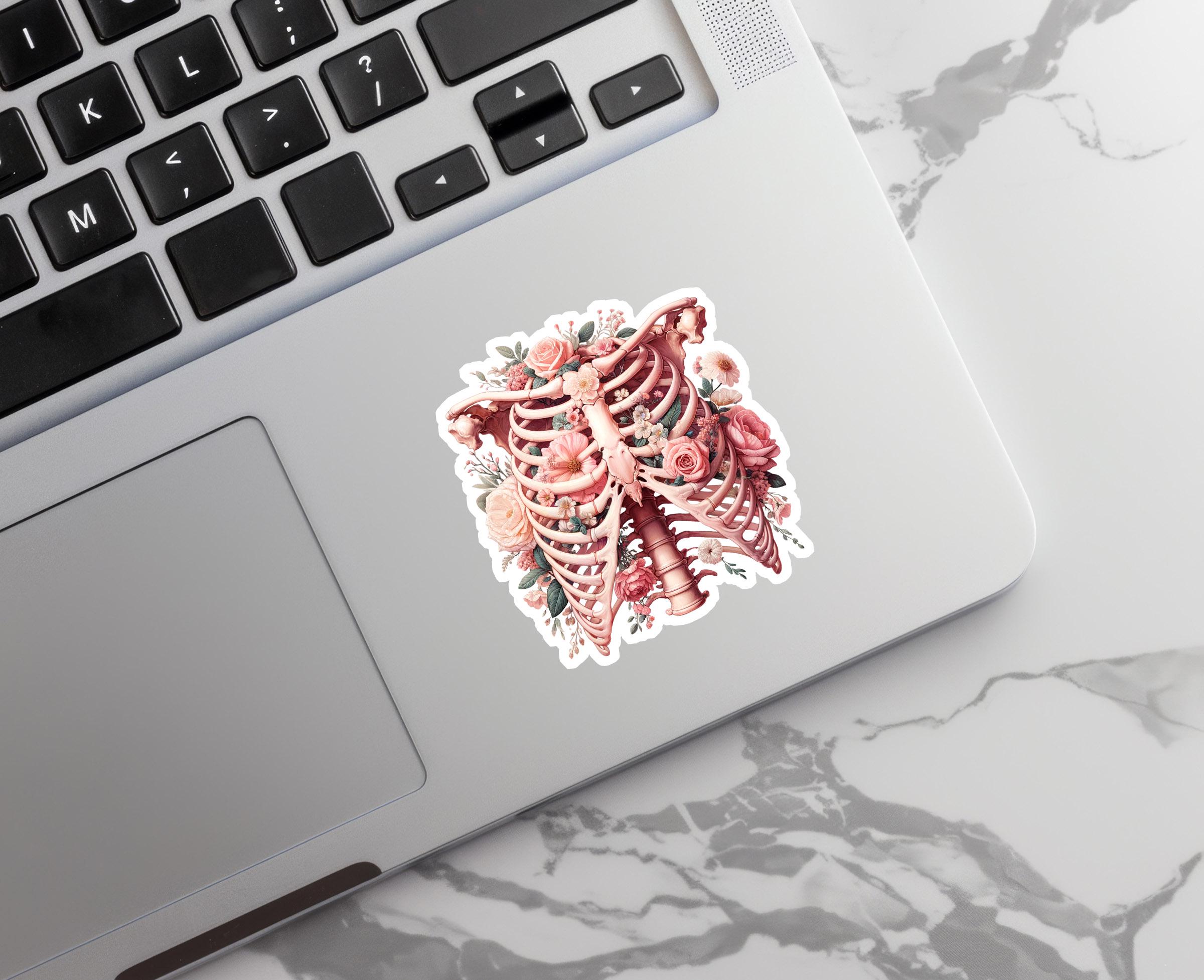 Skeleton Sticker, Ribs Sticker, Laptop Sticker, Tumbler Sticker, Water ...