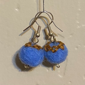 Handmade Blueberry Essential Oil Diffuser Earrings