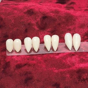 Reusable Fangs with Molding Kit for custom fit natural looking realistic cosplay anime vampire etc