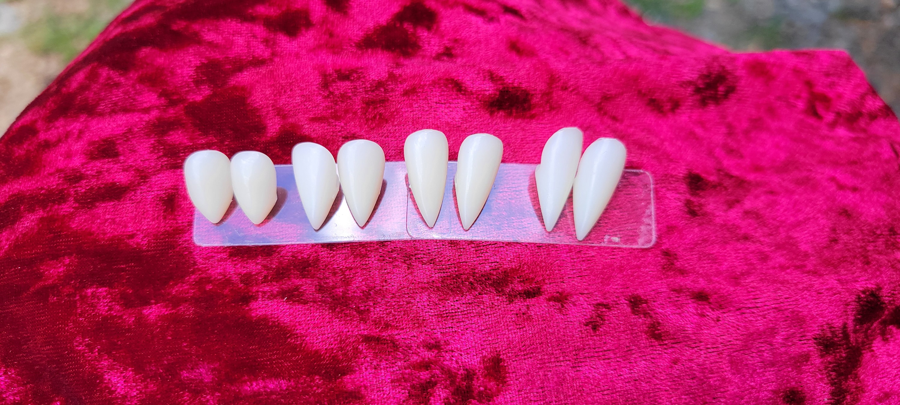 Reusable Fangs with Molding Kit for custom fit natural looking realistic cosplay anime vampire etc