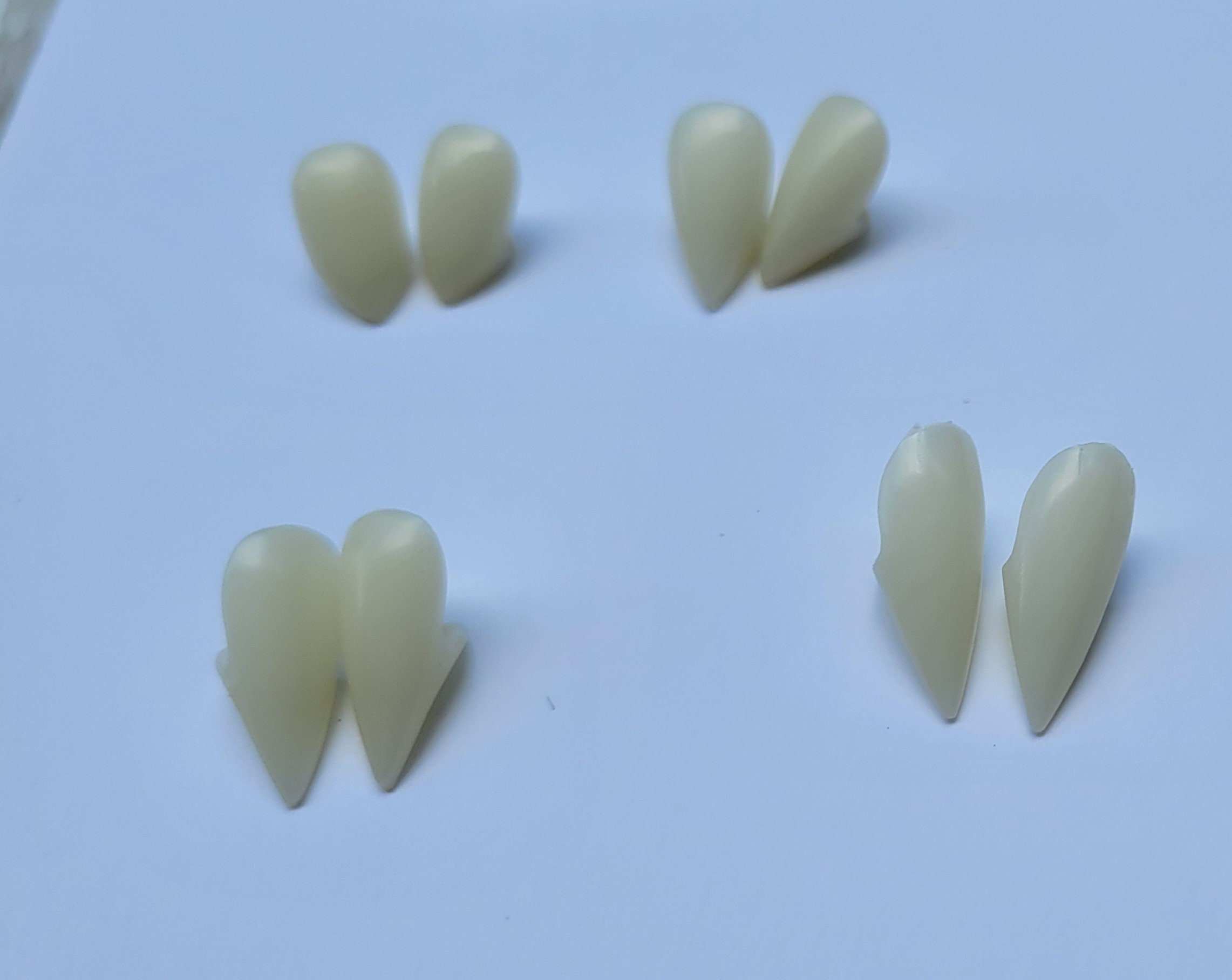 Reusable Fangs with Molding Kit for custom fit natural looking realistic cosplay anime vampire etc