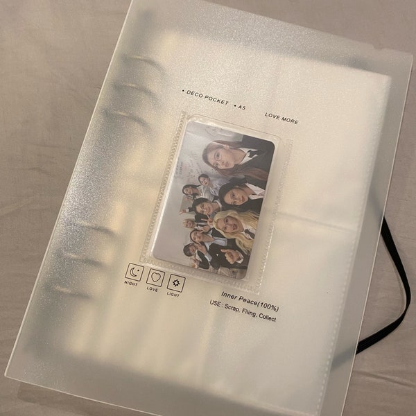 Schulsachen: A5 Photocard Fotoalbum Binder - DIY Sammelbuch für Postkarten, Schuljournal und Agenda Planner