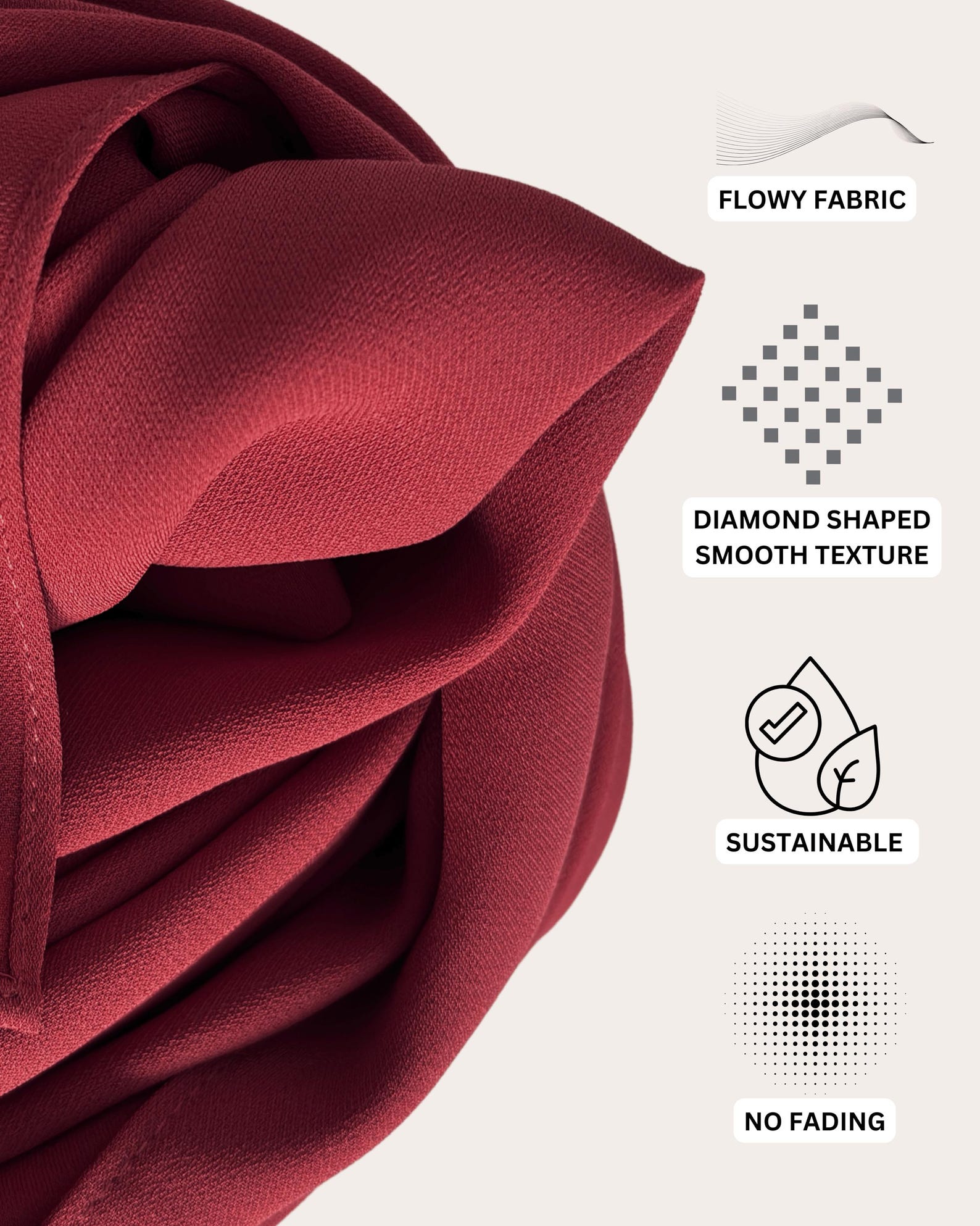 Diamond Chiffon Hijab - Burgundy Bliss - Etsy