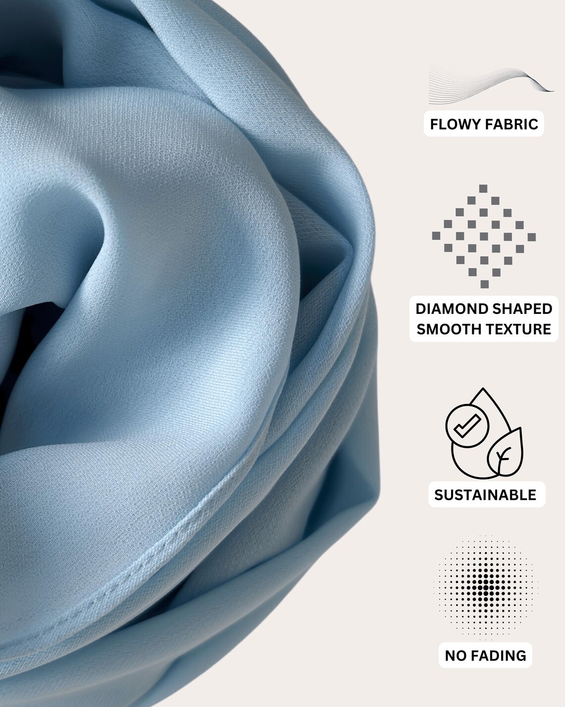 Diamond Chiffon Hijab - Dusty Blue - Etsy