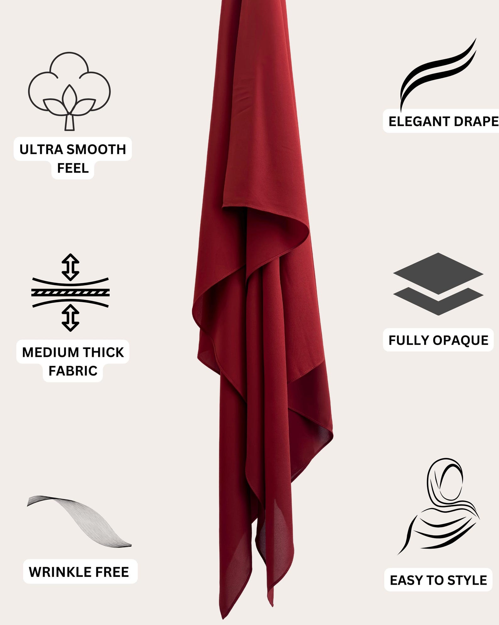 Diamond Chiffon Hijab - Burgundy Bliss - Etsy