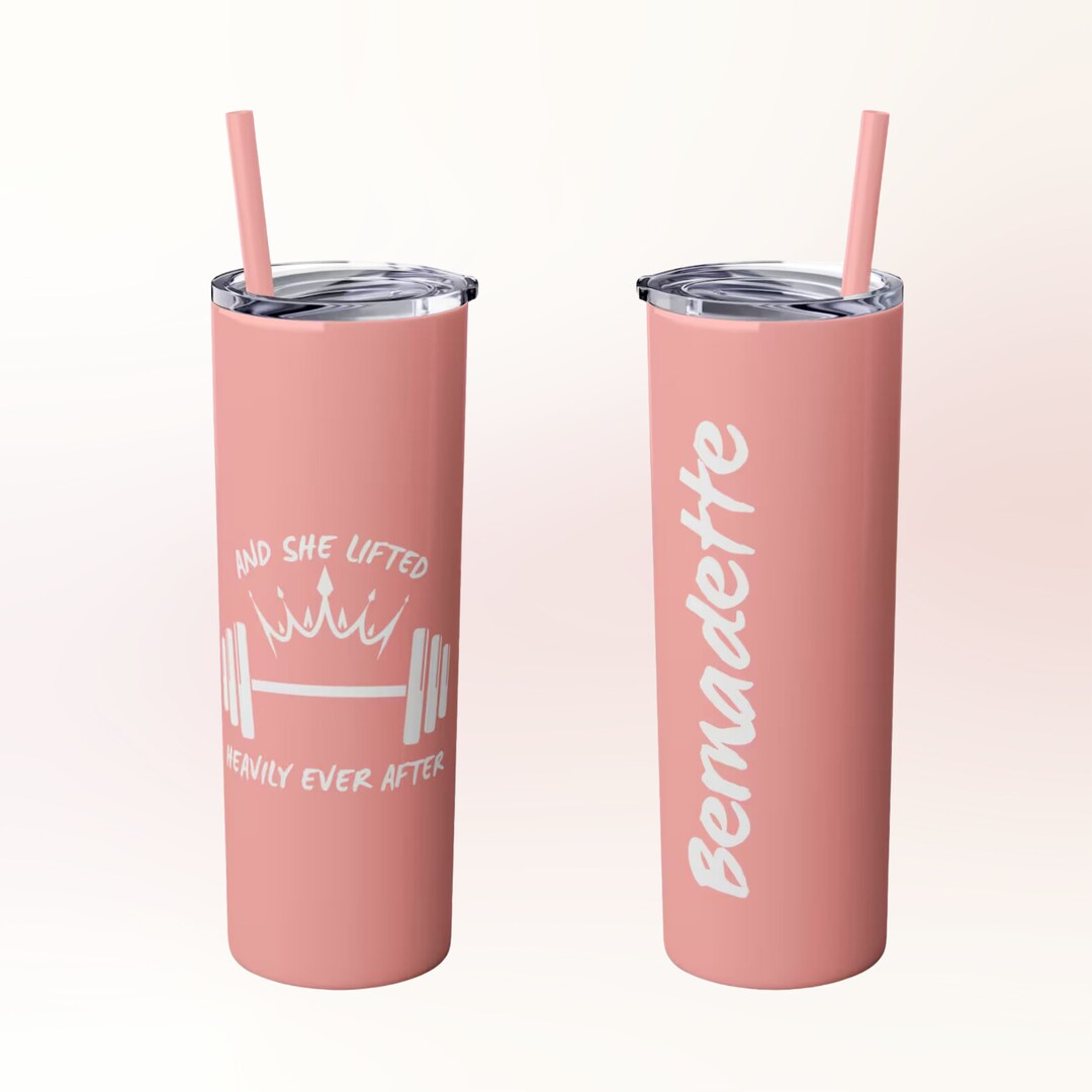 20oz Custom Weight Lifting Girl Tumbler, Personalized Tumbler, Gym