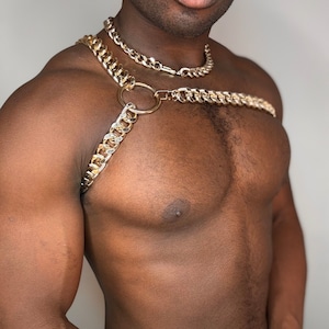 Asymmetrical  gold harness
